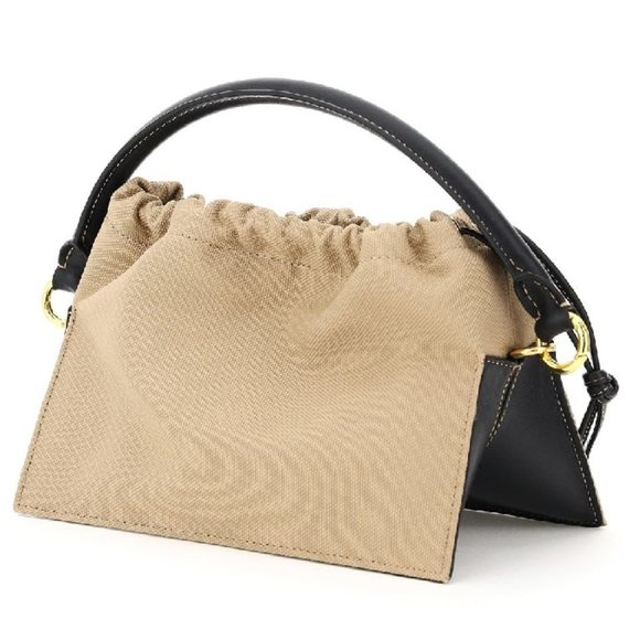 SOLD Yuzefi Larger Bom Black Khaki Leather Canvas NWT - Picture 6 of 8